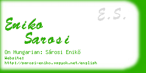 eniko sarosi business card